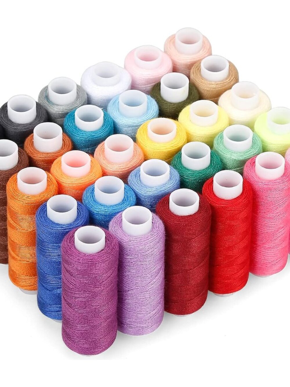 Sewing Thread Kit, 30 Colors Polyester 250 Yards per Spool